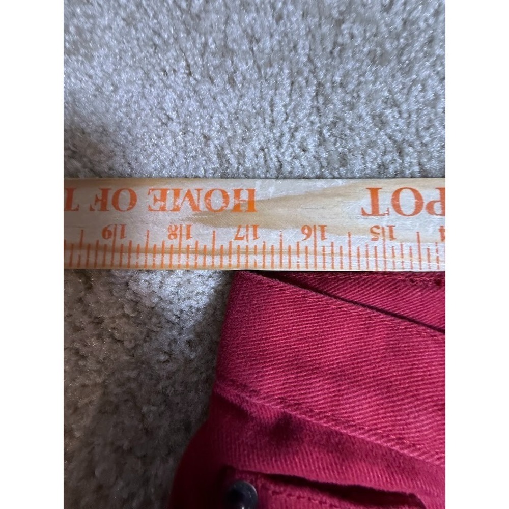 Vintage Bill Blass Jeans Womens 12 Red Straight Leg High Rise 90s Denim Pants - Picture 4 of 6